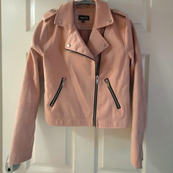 Dusty Pink Suede Jacket - Picture 2 of 6